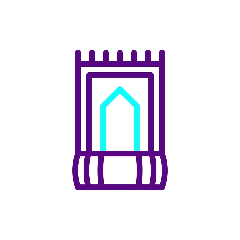 Rug icon duocolor purple blue colour ramadan symbol illustration perfect. vector