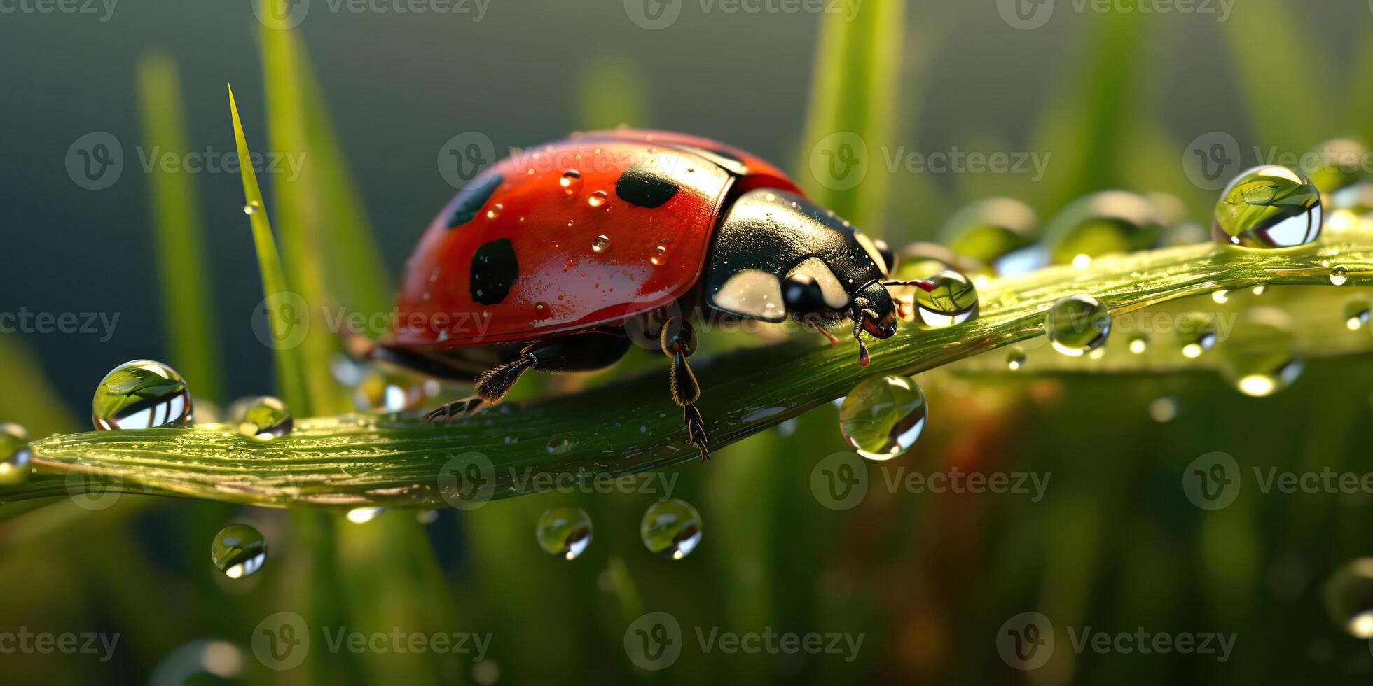 ai generado. ai generativo. foto realista ilustración de mariquita insecto. gráfico Arte