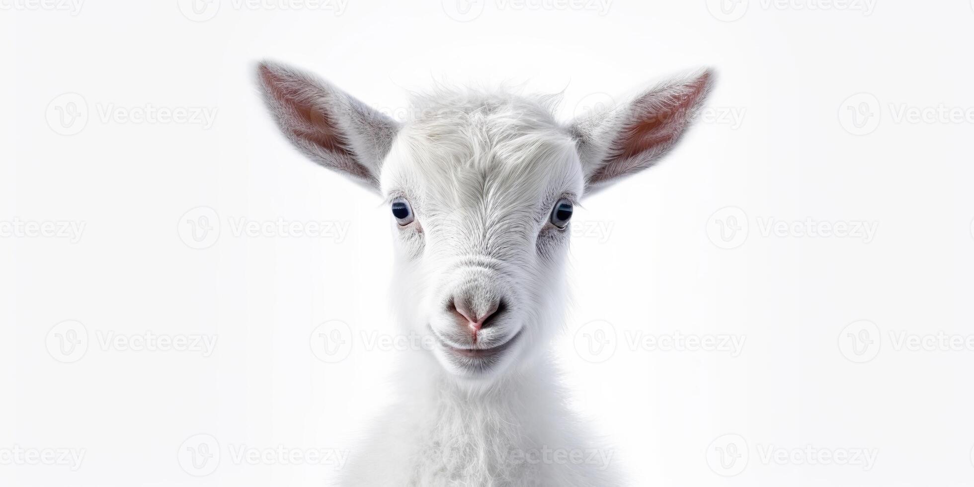 . . Photo illustration of baby little goat portrait face. Graphic Art