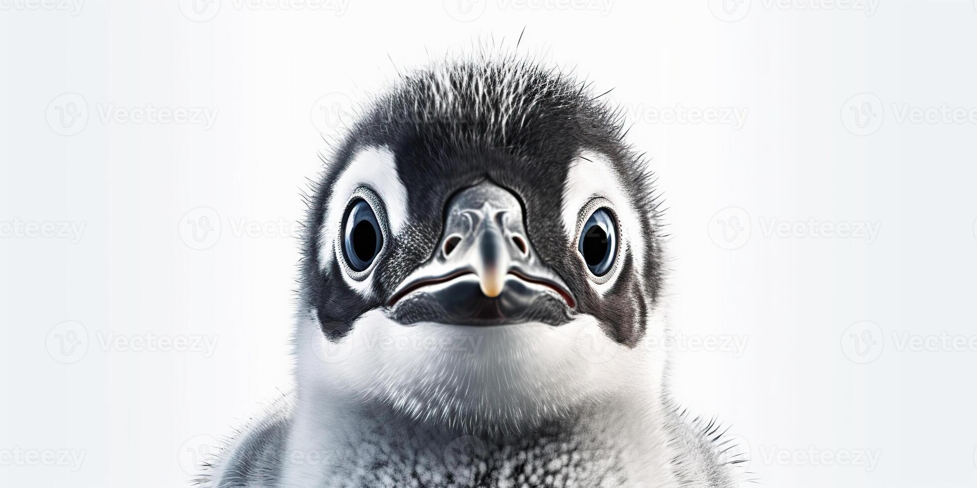 . . Photo illustration of little baby penguin cute funny face. Graphic Art