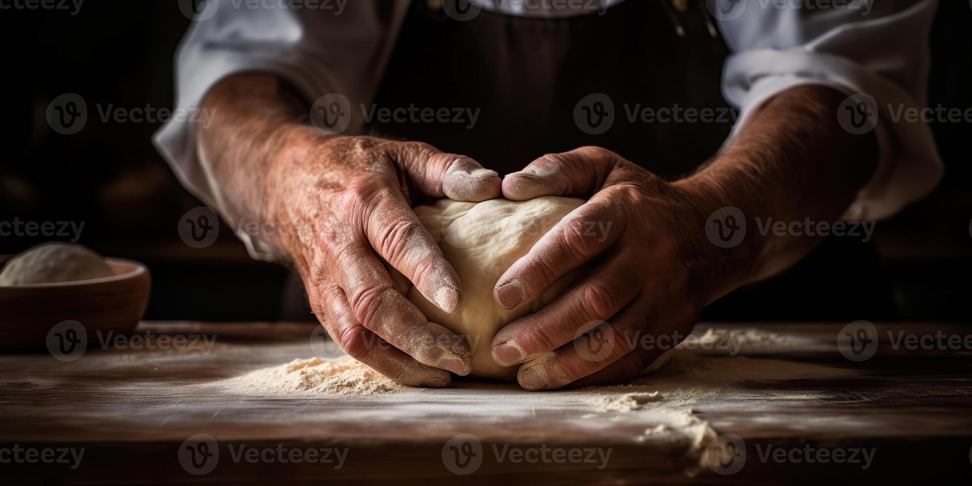 . . Home made bread baking food at kitchen. Restaurant home food meal. Graphic Art photo