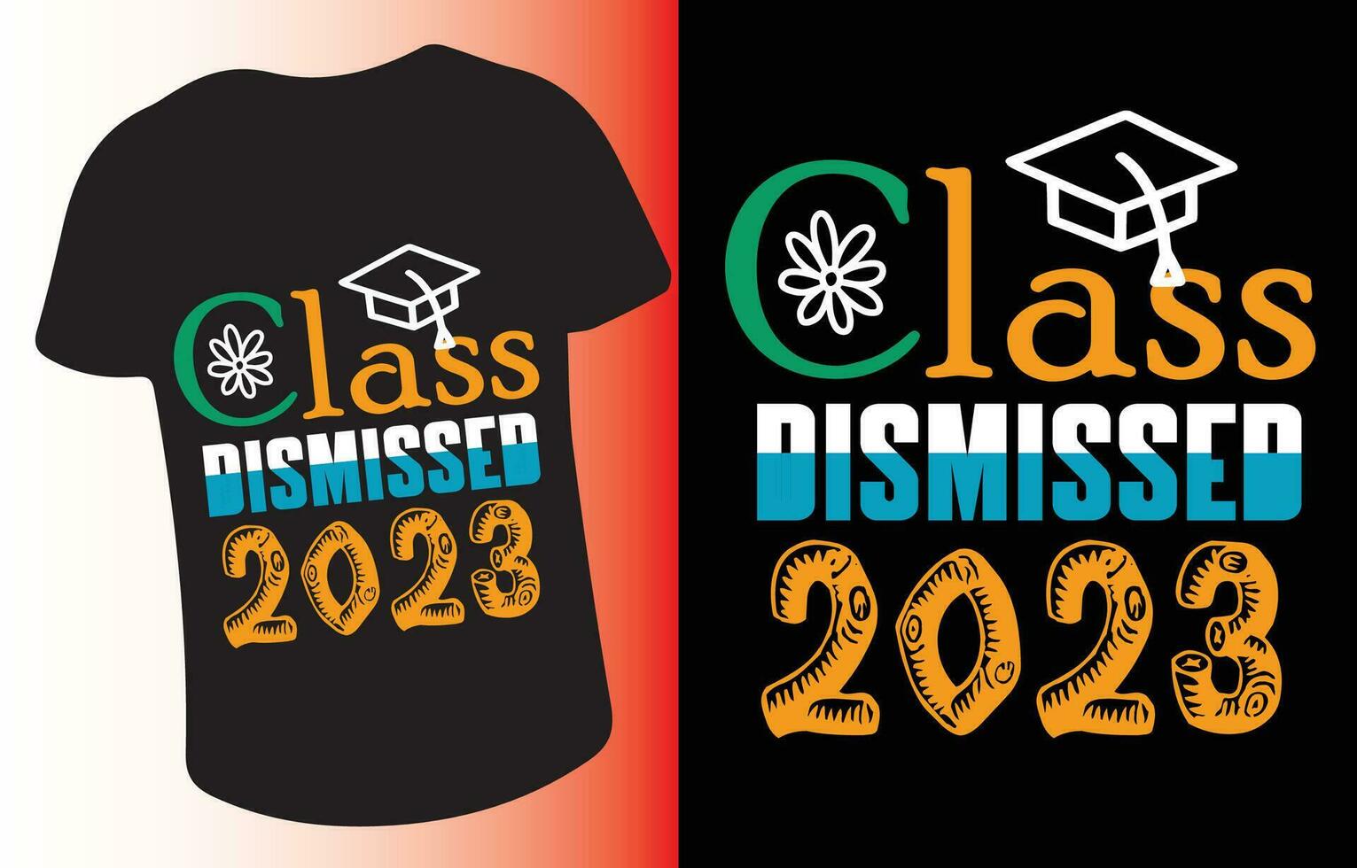 clase despedido 2023 diseño para camiseta, tarjetas, marco obra de arte, teléfono casos, bolsas, tazas, pegatinas, vasos, impresión etc. vector