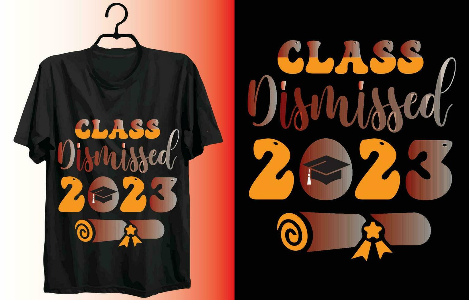 Class Dismissed 2023 my new and unique design for t-shirt, cards, frame artwork, phone cases, bags, mugs, stickers, tumblers, print etc. vector