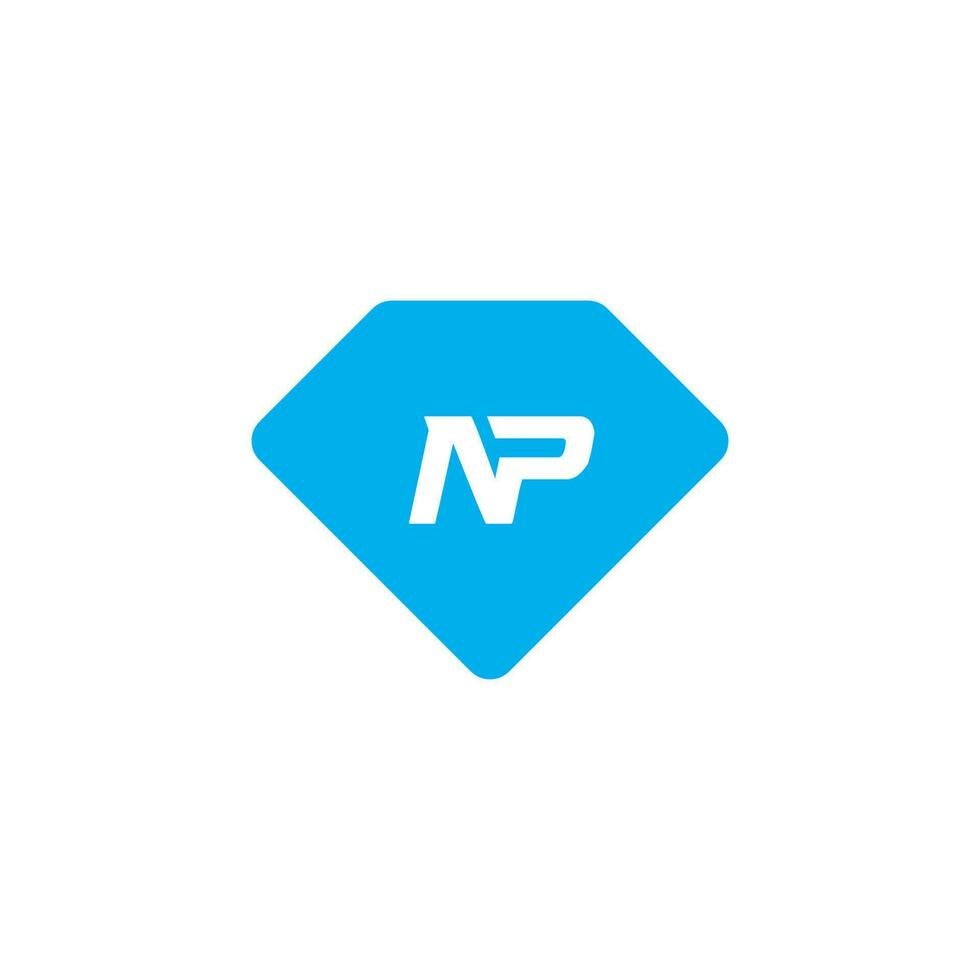 Abstract letter NP logo. This logo icon incorporate with abstract shape in the creative way vector
