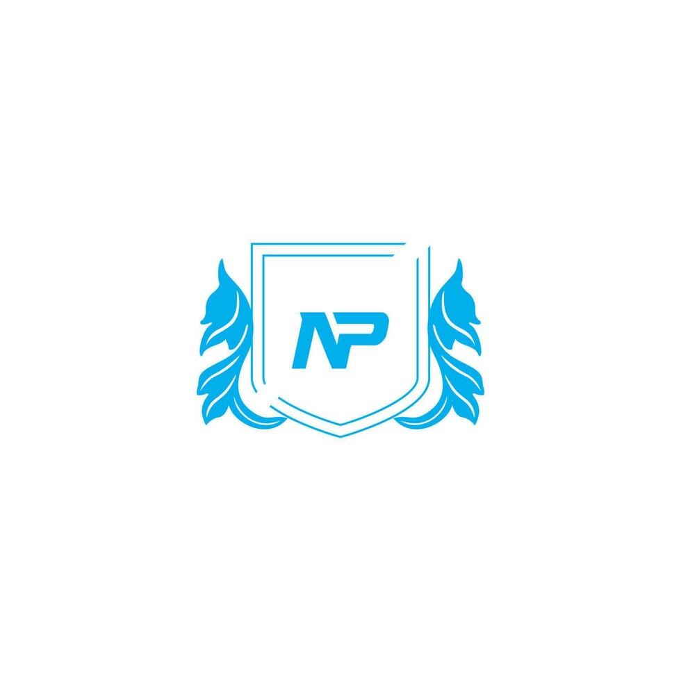 Abstract letter NP logo. This logo icon incorporate with abstract shape in the creative way vector
