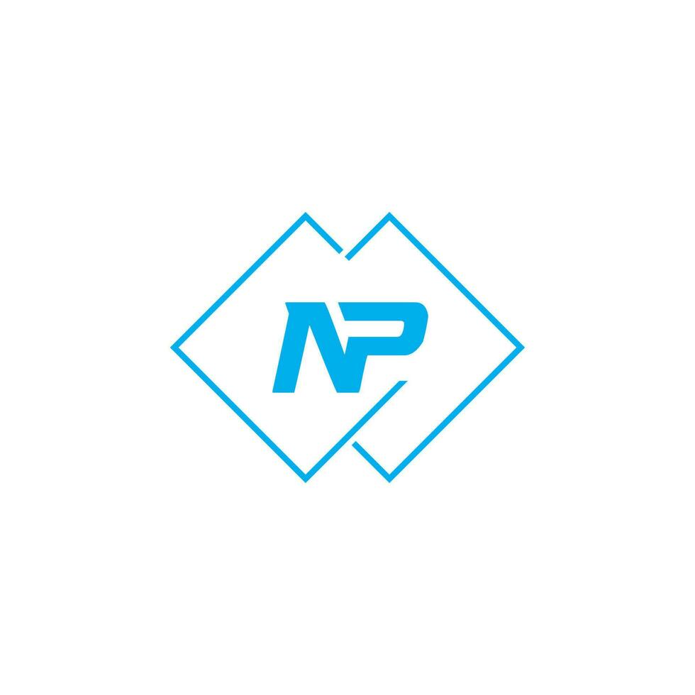 Abstract letter NP logo. This logo icon incorporate with abstract shape in the creative way vector