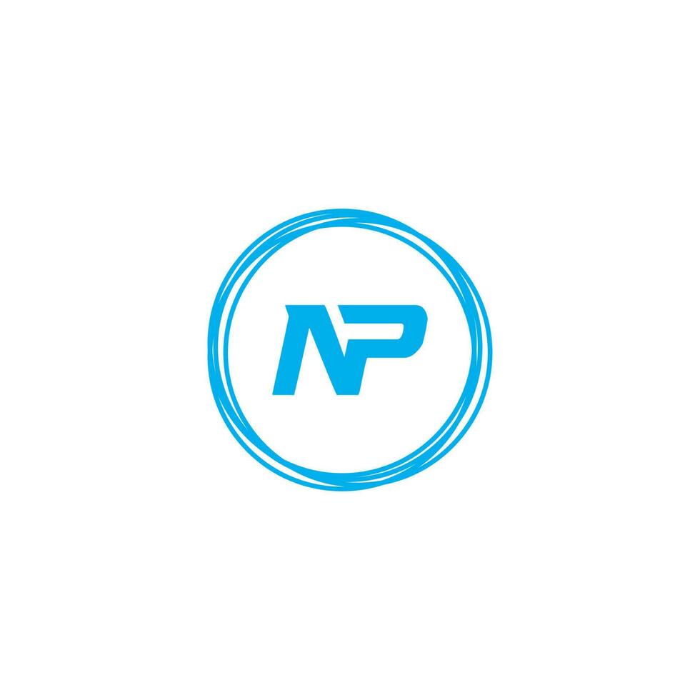 Abstract letter NP logo. This logo icon incorporate with abstract shape in the creative way vector