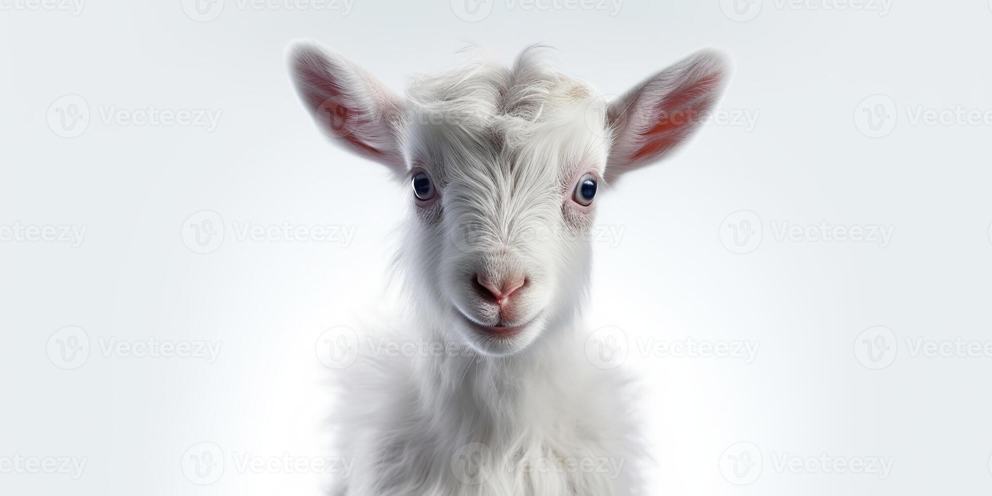 . . Photo illustration of baby little goat portrait face. Graphic Art