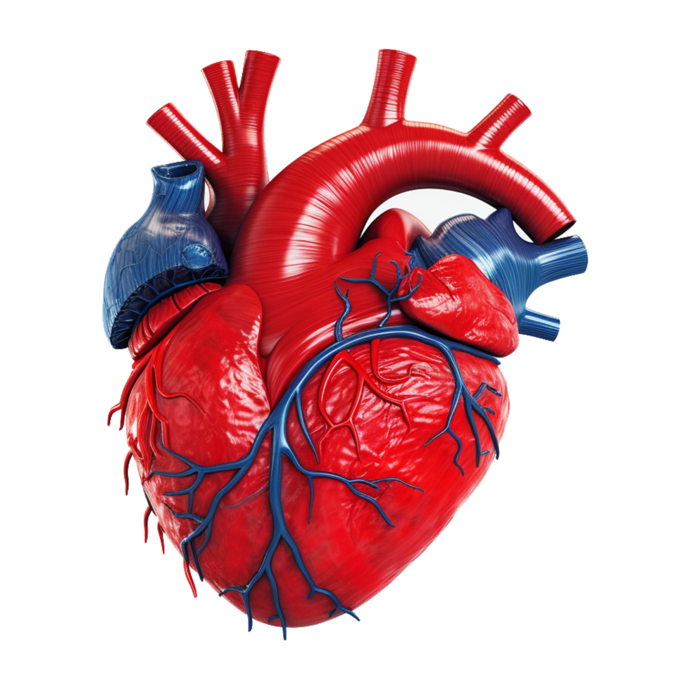 anatomisch Modell- von das kardiovaskulär System generativ mit ai png