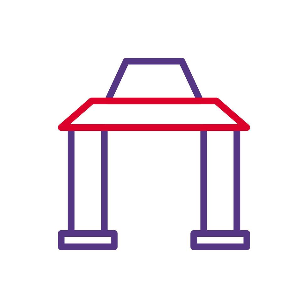 Arch icon duocolor red purple colour chinese new year symbol perfect. vector