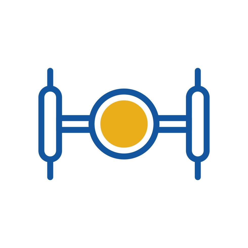 Astronomy icon duotone blue orange colour universe symbol perfect. vector