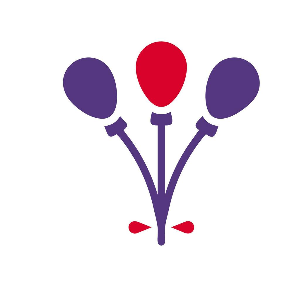 globo icono sólido rojo púrpura color madre día símbolo ilustración. vector