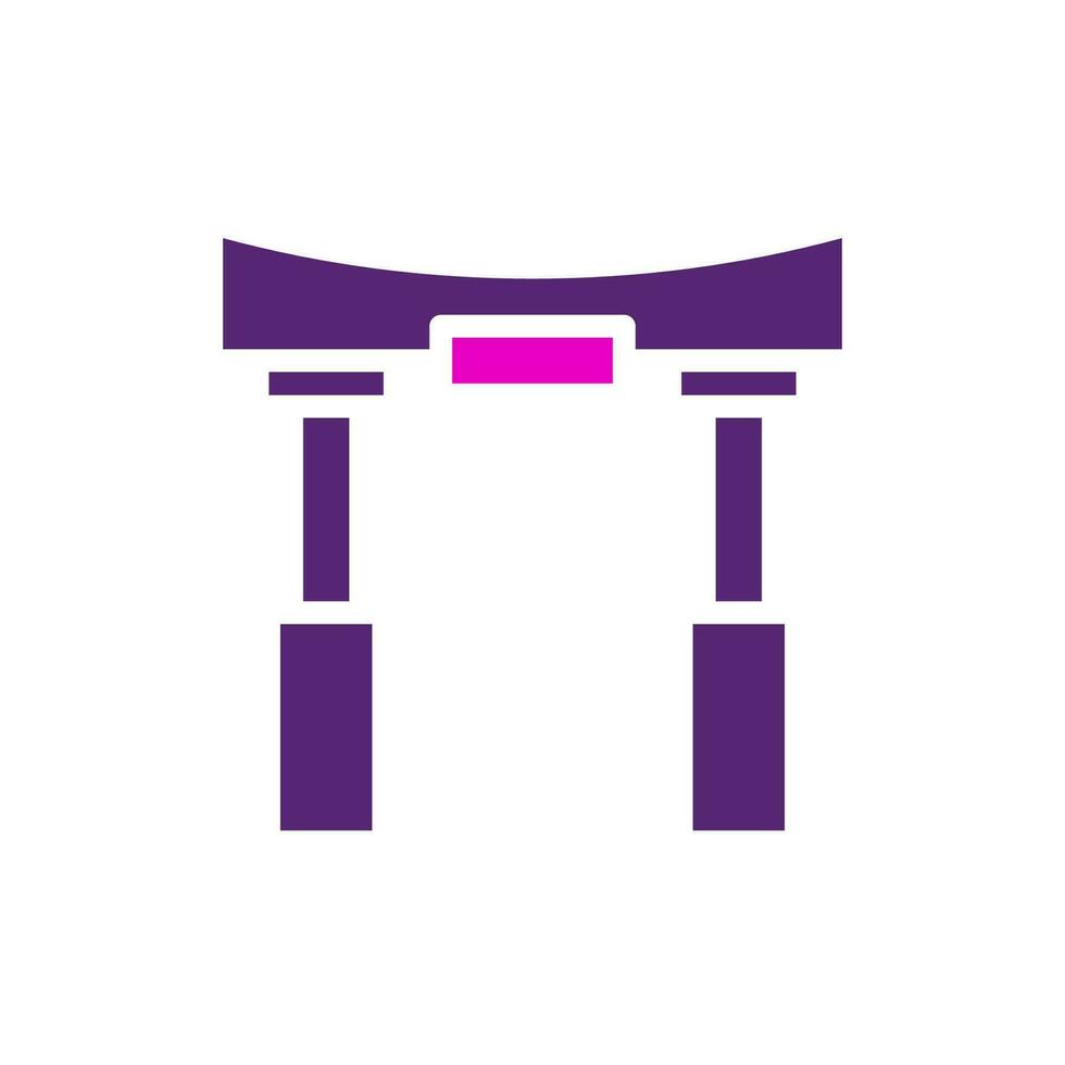 Arch icon solid purple pink colour chinese new year symbol perfect. vector