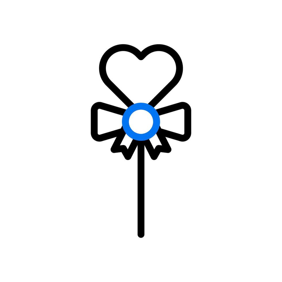 caramelo amor icono duocolor azul negro estilo enamorado ilustración símbolo Perfecto. vector