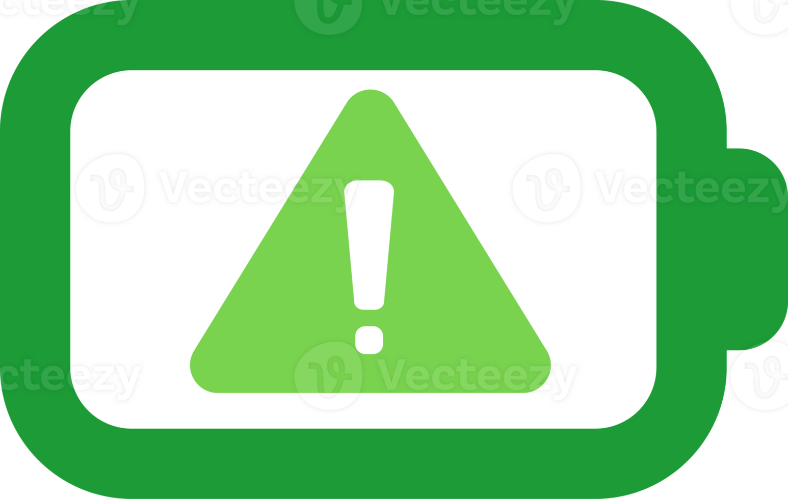 very low warning battery electric clean energy simple flat icon png