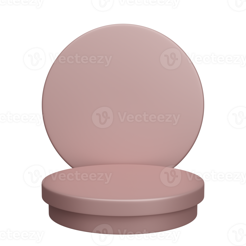 3d pink and rosegold double layers round product podium png