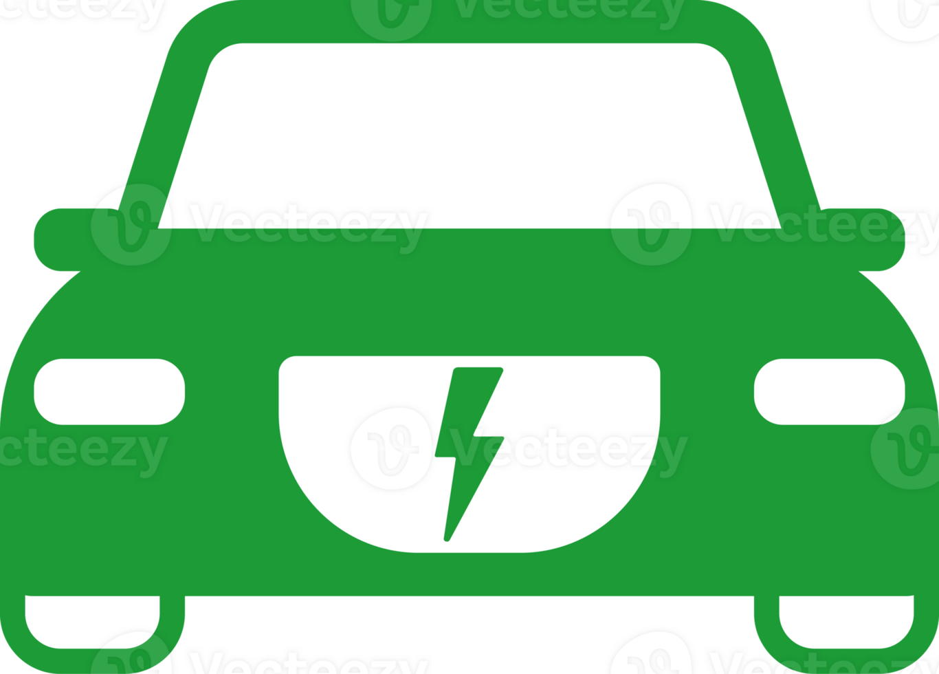 electric car clean energy simple flat icon png