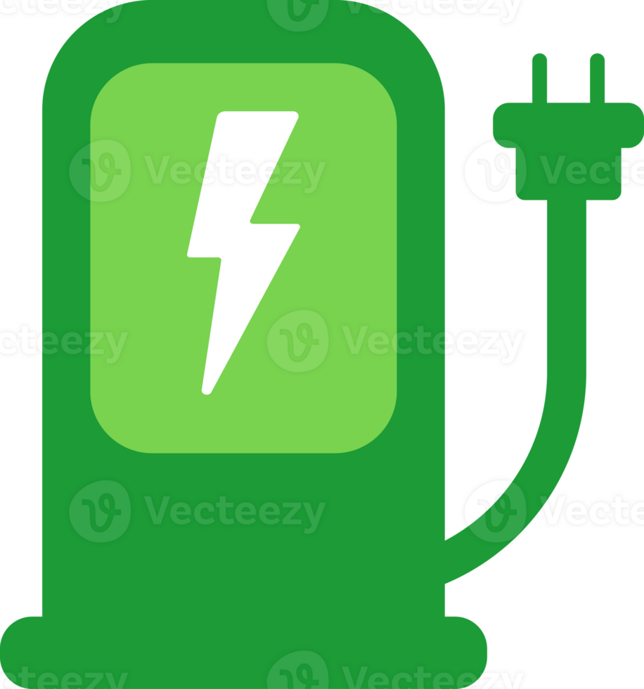 charging station for electric car simple flat icon png