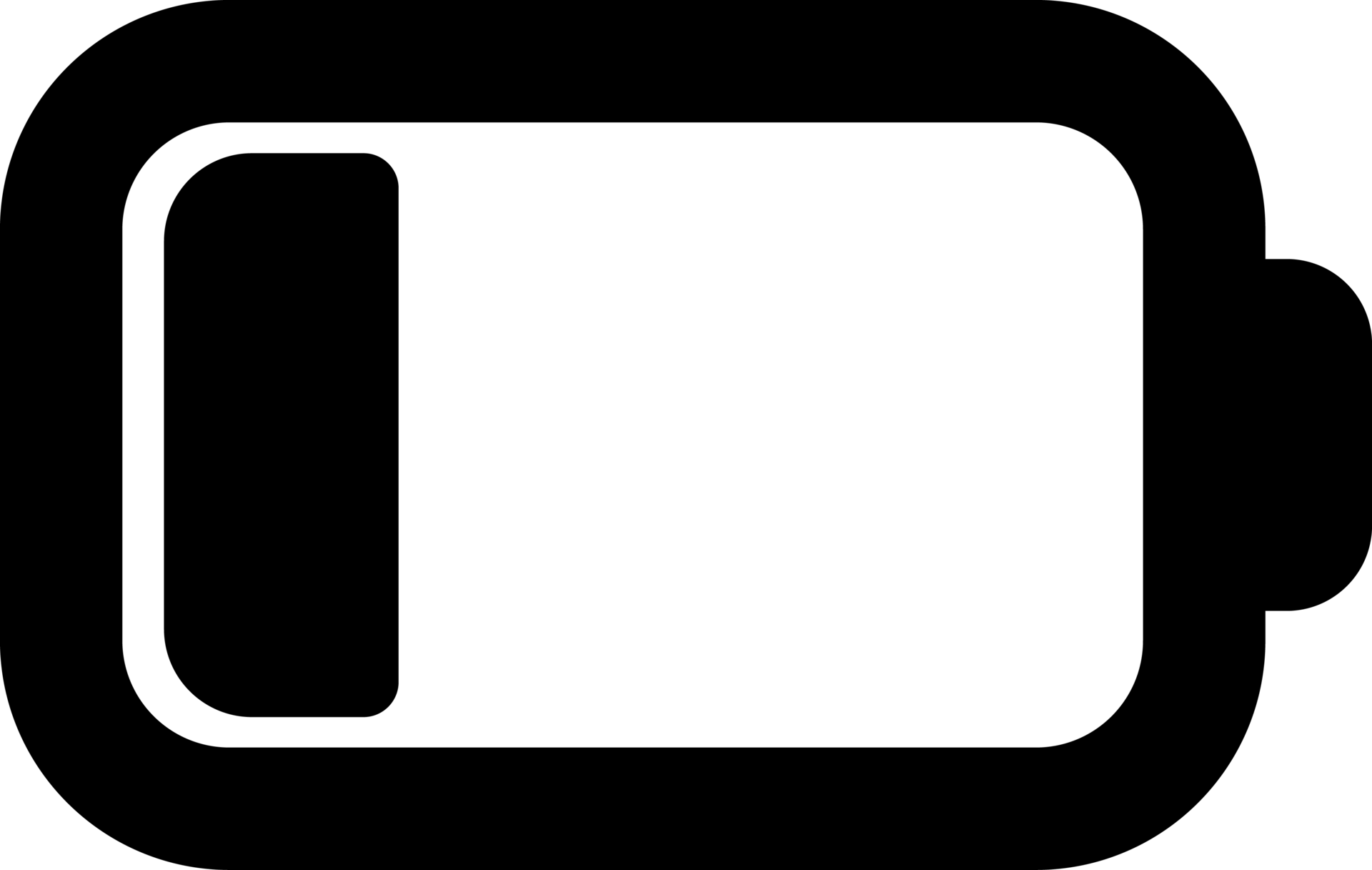 black and white low battery electric clean energy simple flat icon