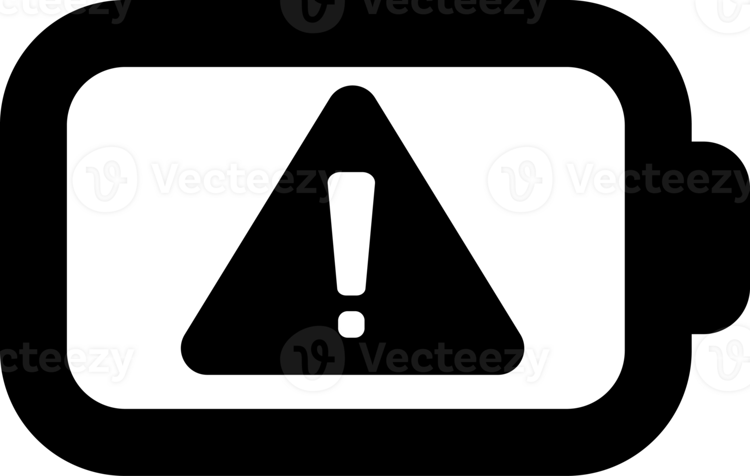 black and white very low warning battery electric clean energy simple flat icon png