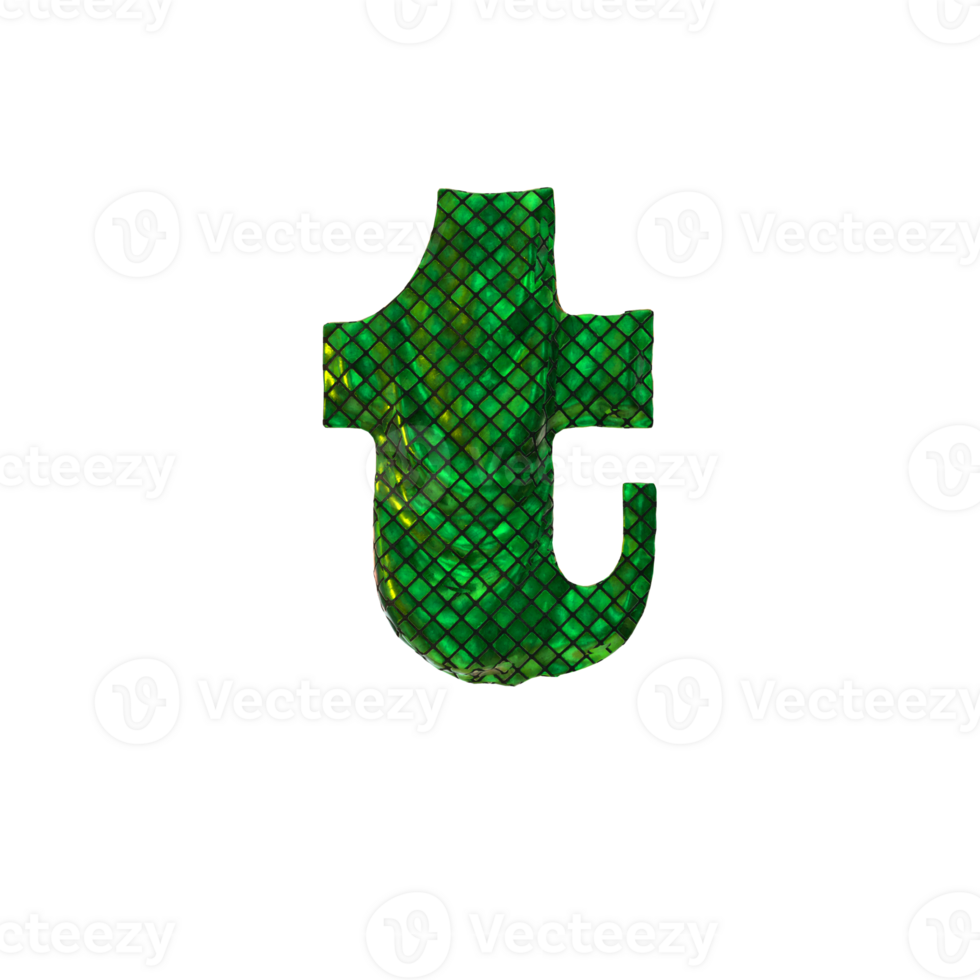 Letter T - Glittering 3D render letters collection png