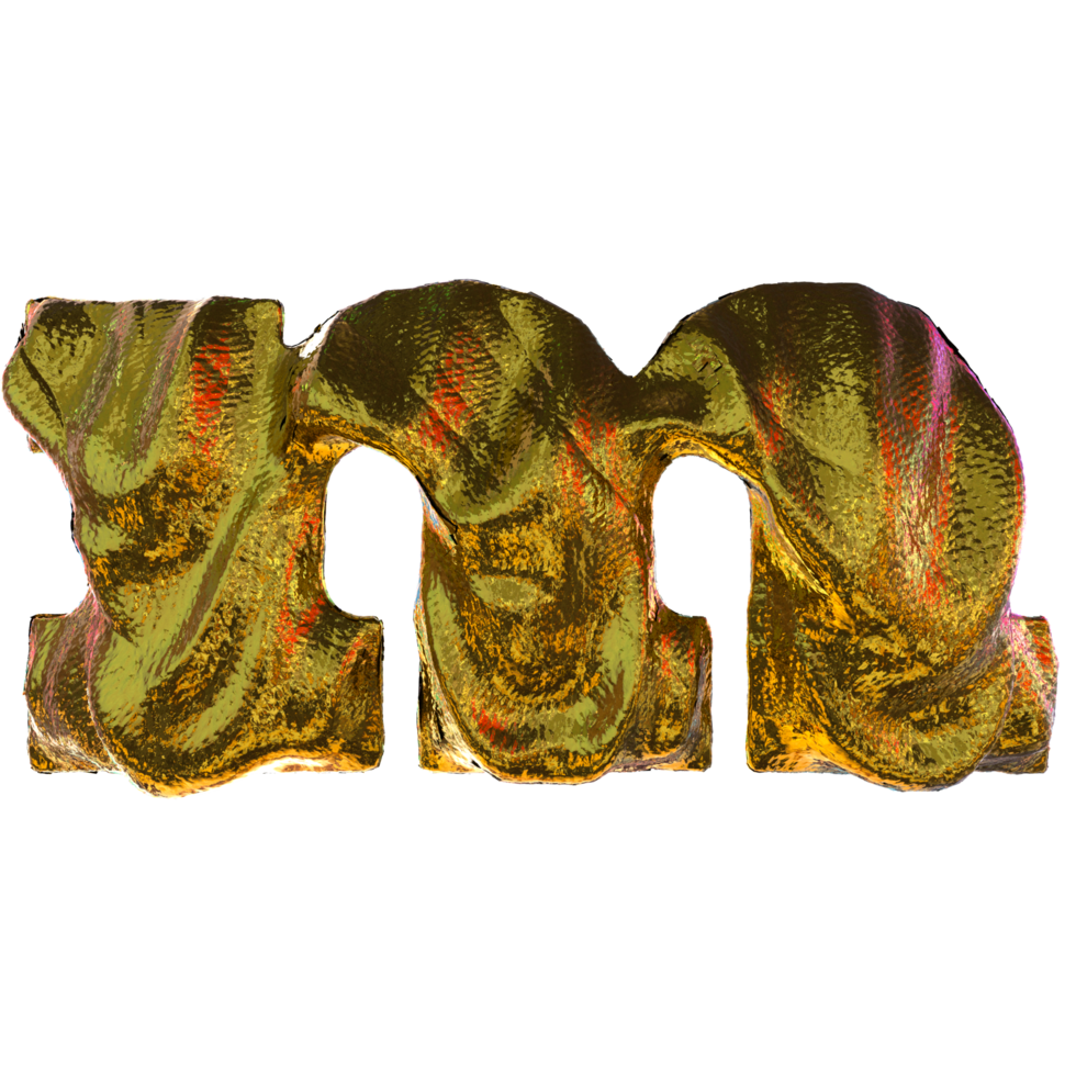 Letter M - Gold 3D letters.  For your graphics and digital arts needs. png