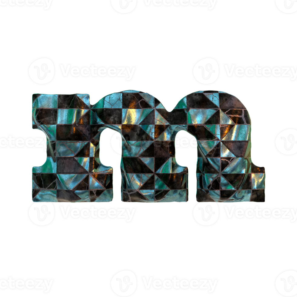 Letter M - Beautiful 3D rendered alphabets.  Best for your graphics and digital arts needs. png