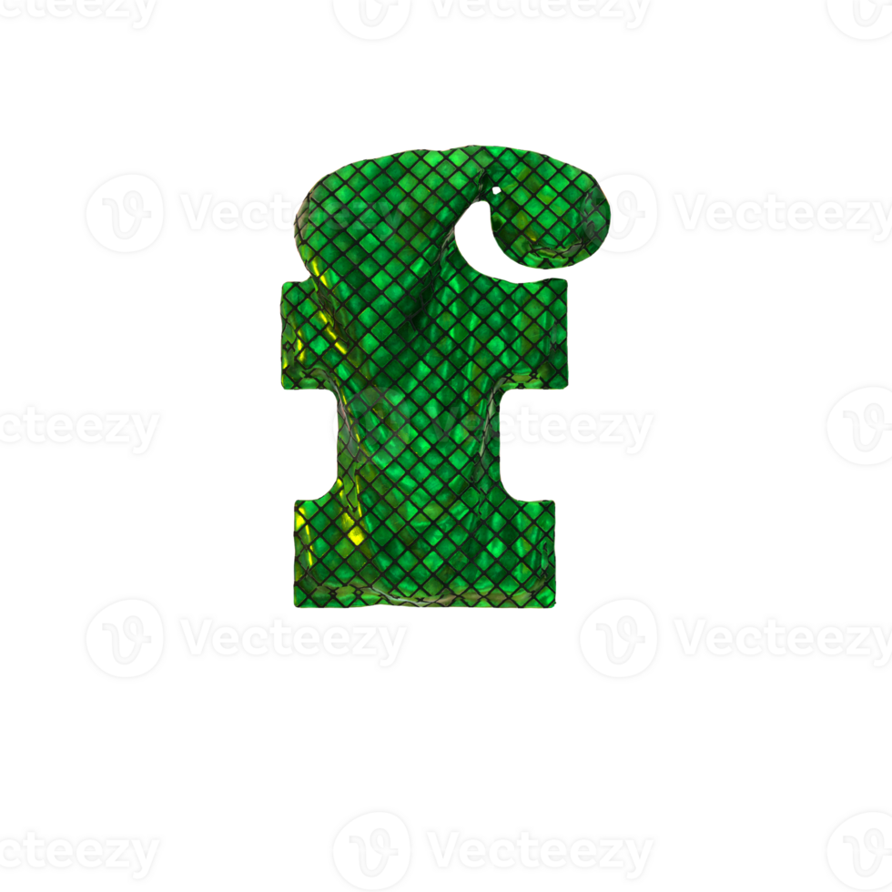 Letter F - Glittering 3D render letters collection png
