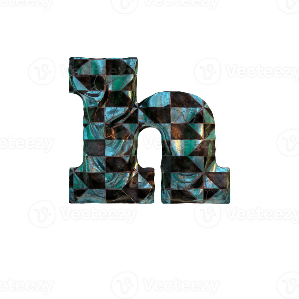 Letter H - Beautiful 3D rendered alphabets.  Best for your graphics and digital arts needs. png