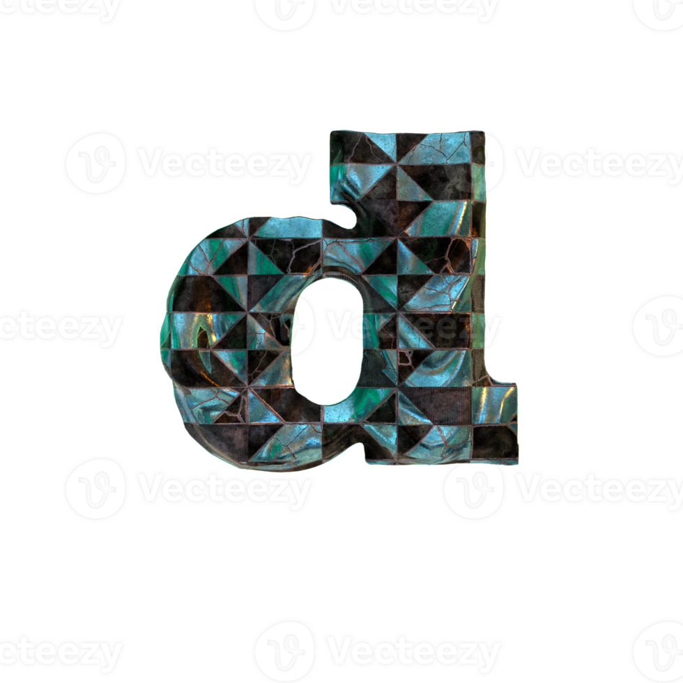 Letter D - Beautiful 3D rendered alphabets.  Best for your graphics and digital arts needs. png