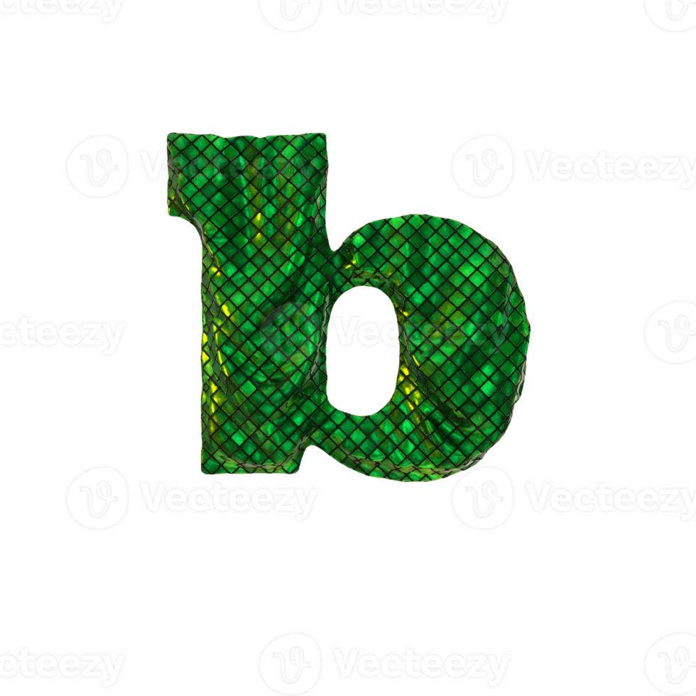 Letter B - Glittering 3D render letters collection png