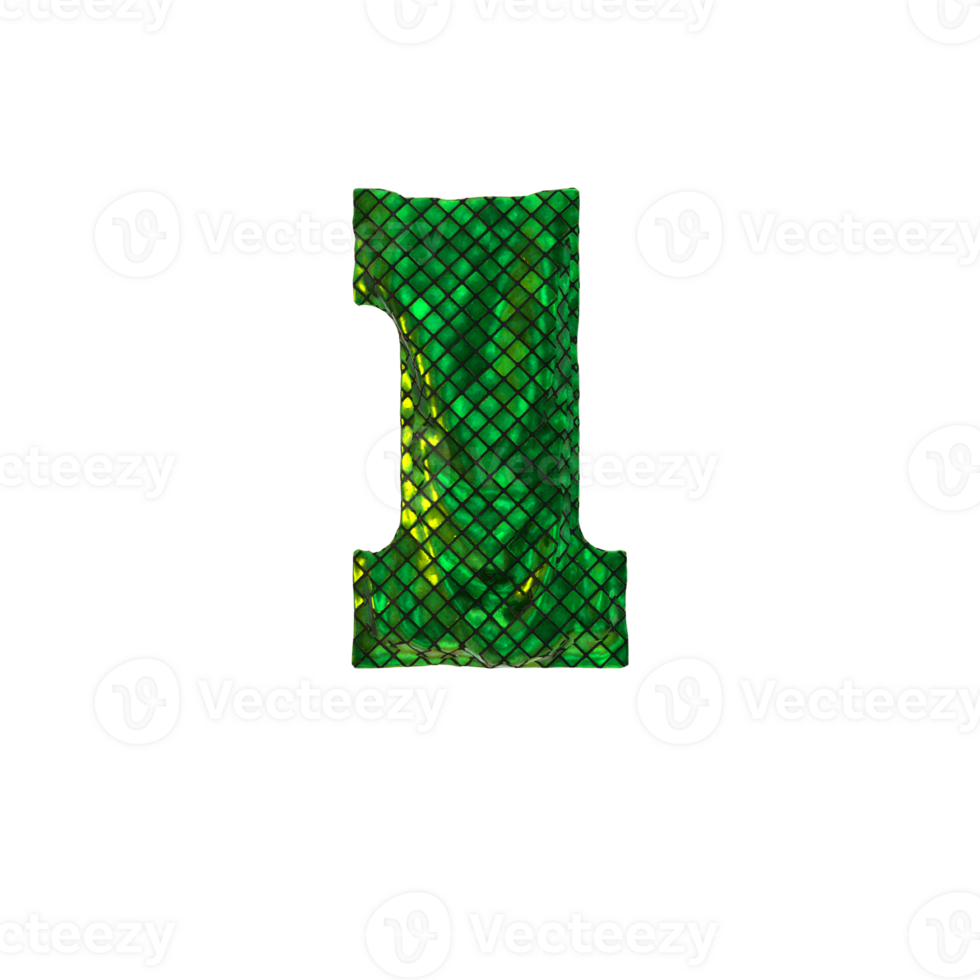 Letter L - Glittering 3D render letters collection png