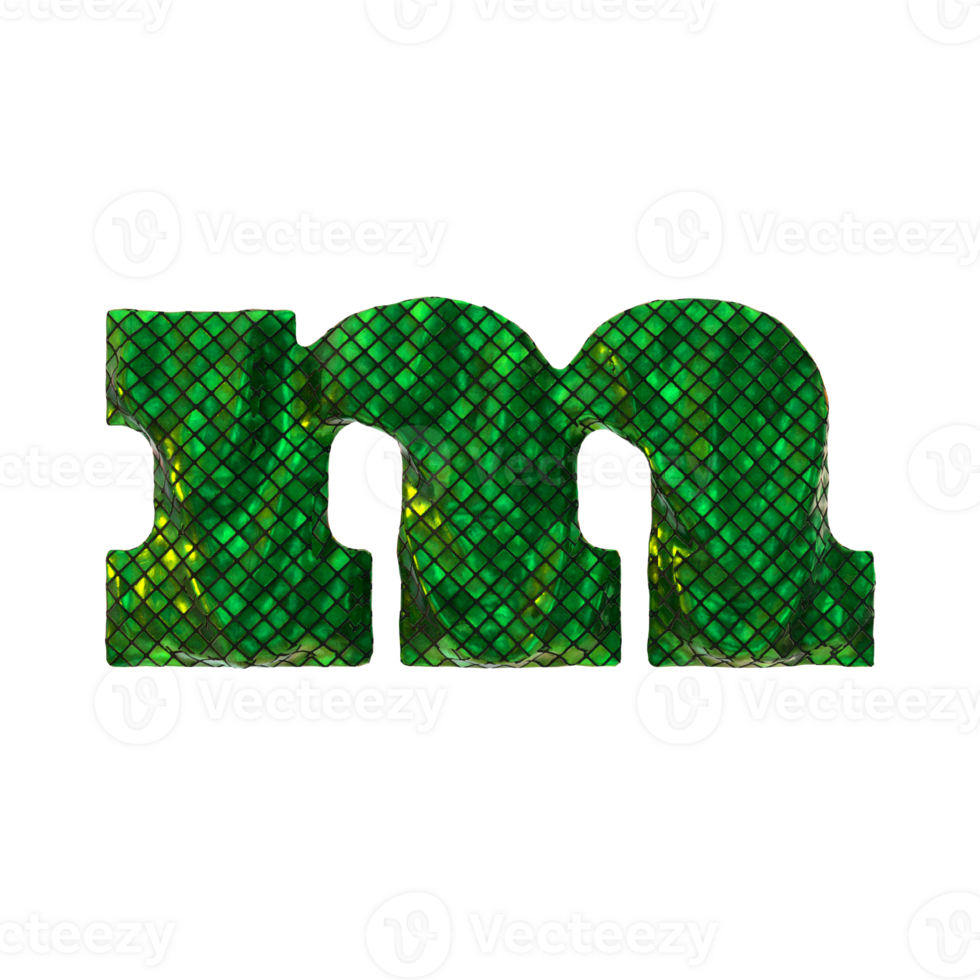 Glittering 3D render letters collection png