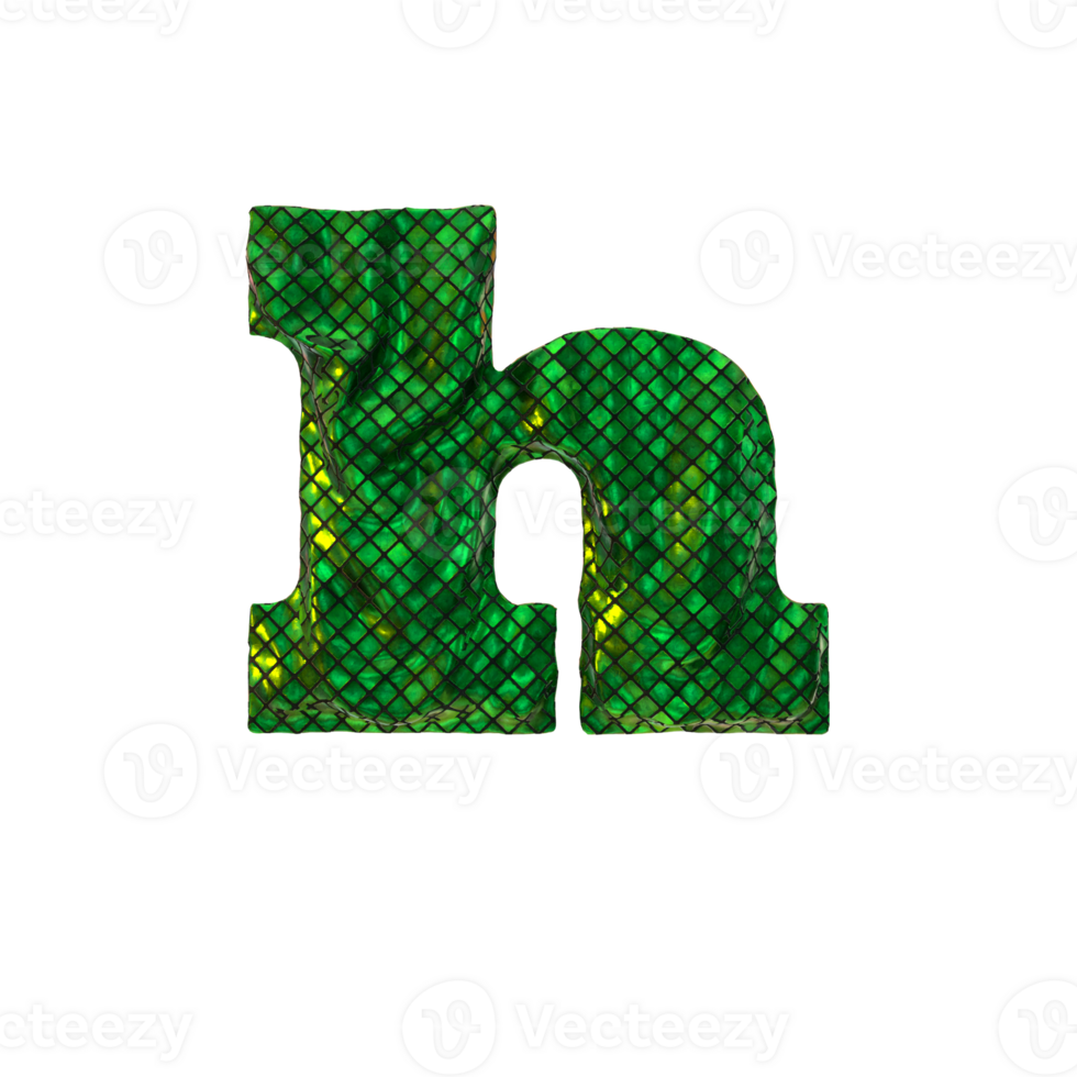 Letter H - Glittering 3D render letters collection png