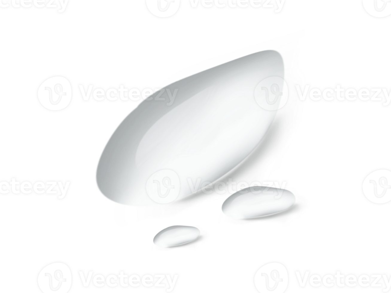 set of water drop shape on transparency background png
