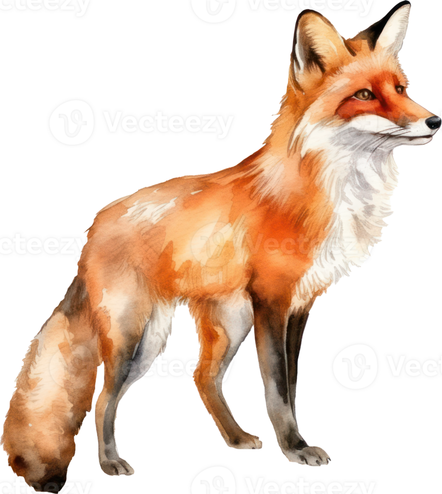 Fox Watercolor Illustration. png