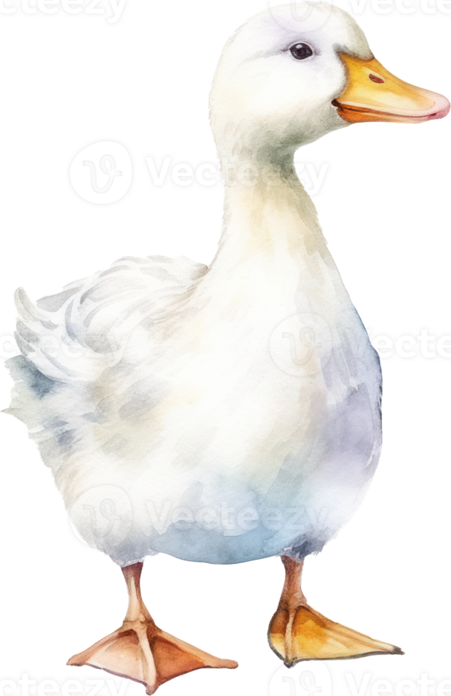 linda bebé Pato acuarela ai generado png