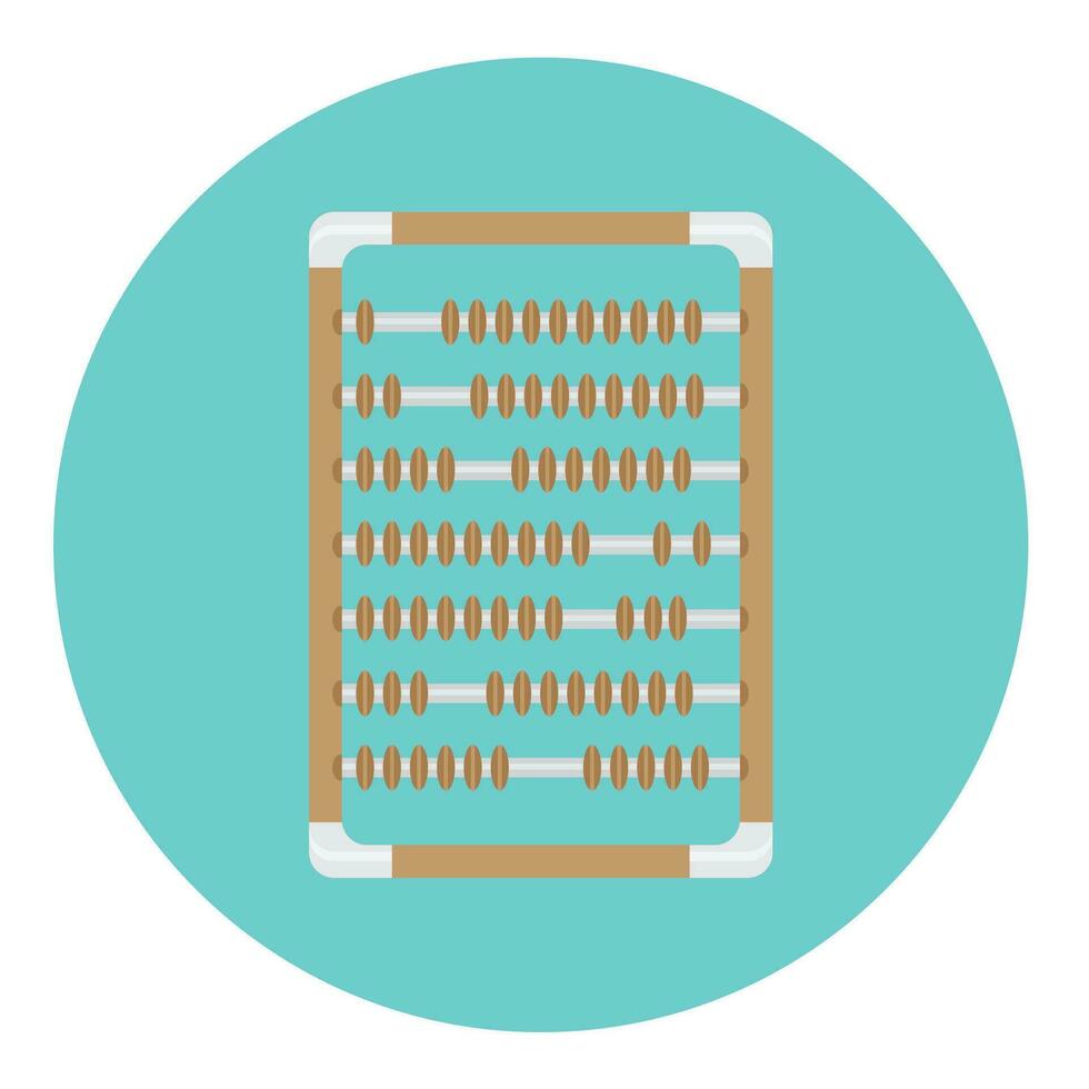 Calculator abacus icon for counting and accounting, abacus isolated vector illustration