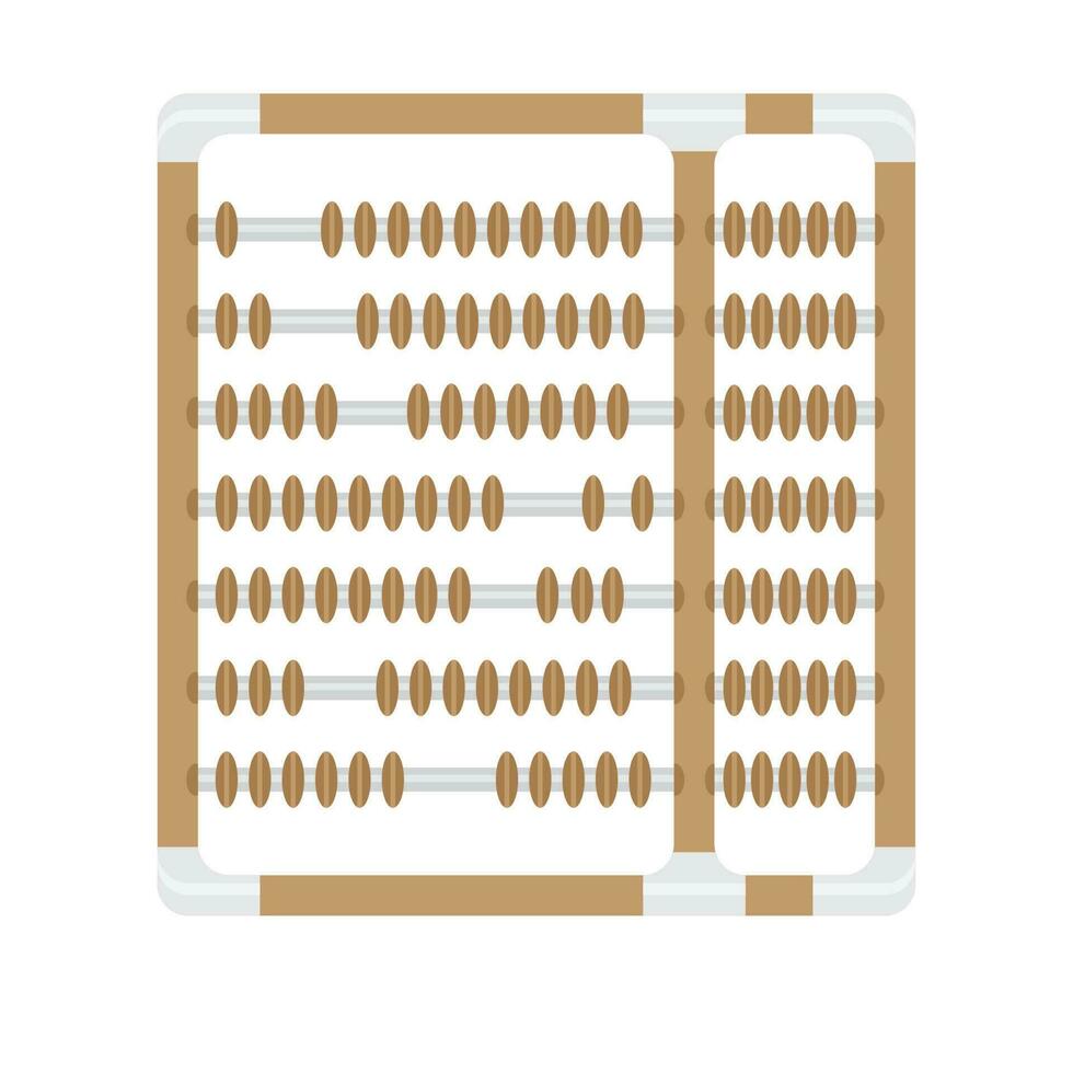 Abacus design flat. Retro old calculator, counting and accounting, abacus isolated, vector illustration