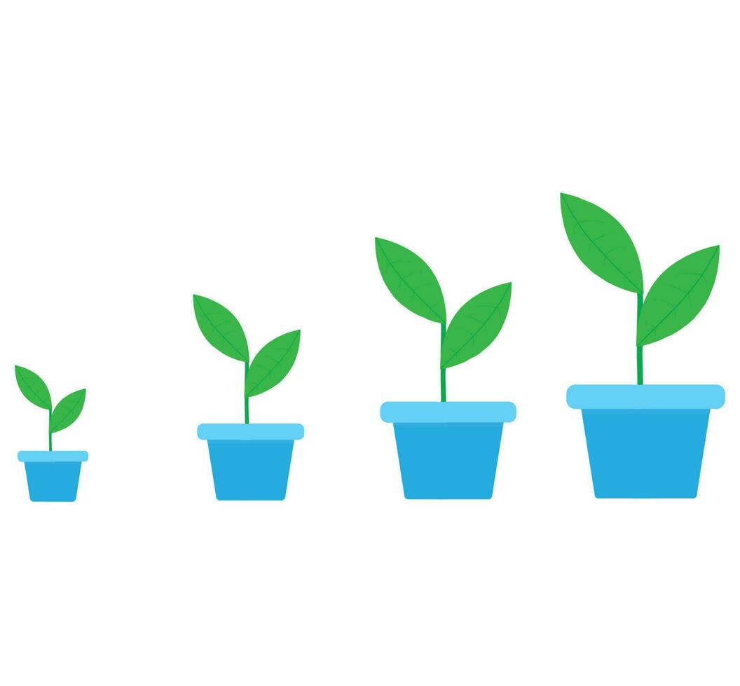 Growth start up. Business growth. Starting a business and new business. Vector illustration