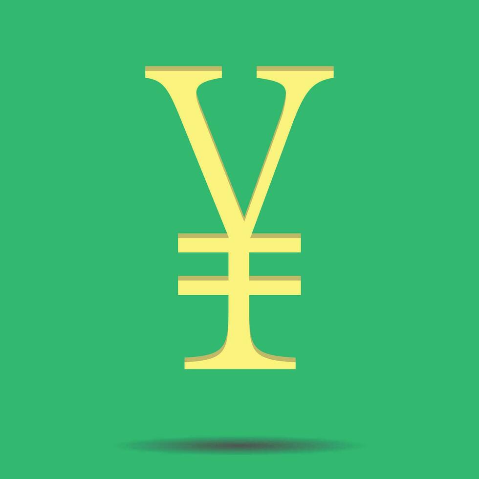 Sign of Chinese yuan. Chinese currency, renminbi and chinese money. Vector illustration