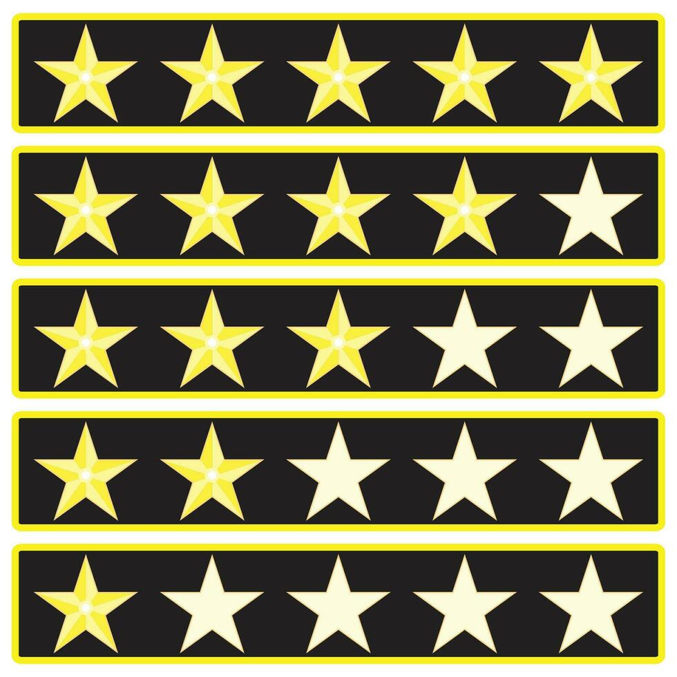 Elements star rank game interface. Ranking and rating icon, vector illustration