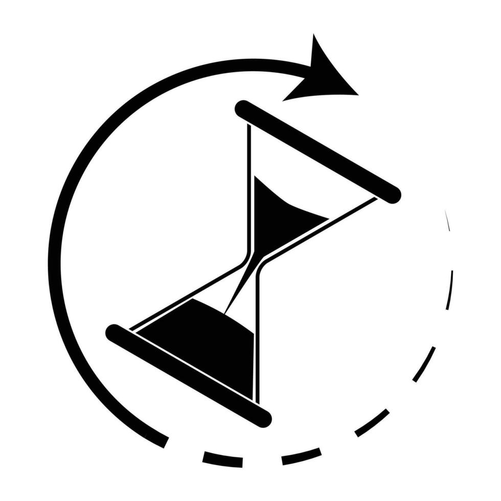 59 hour glass black vector