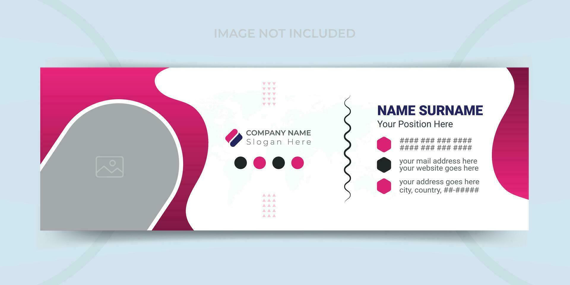 Business email signature or email footer design template for social media cover vector