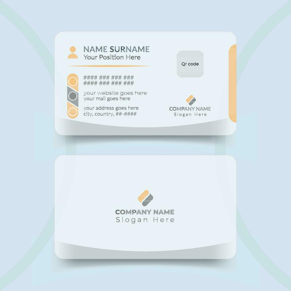 Minimal Individual Business Corporate Name Card Layout Template vector