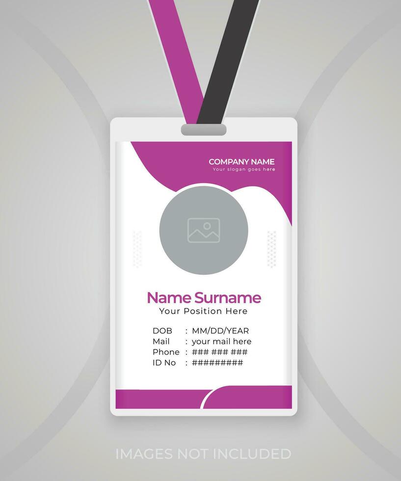 Modern and clean Identity Card template design vector