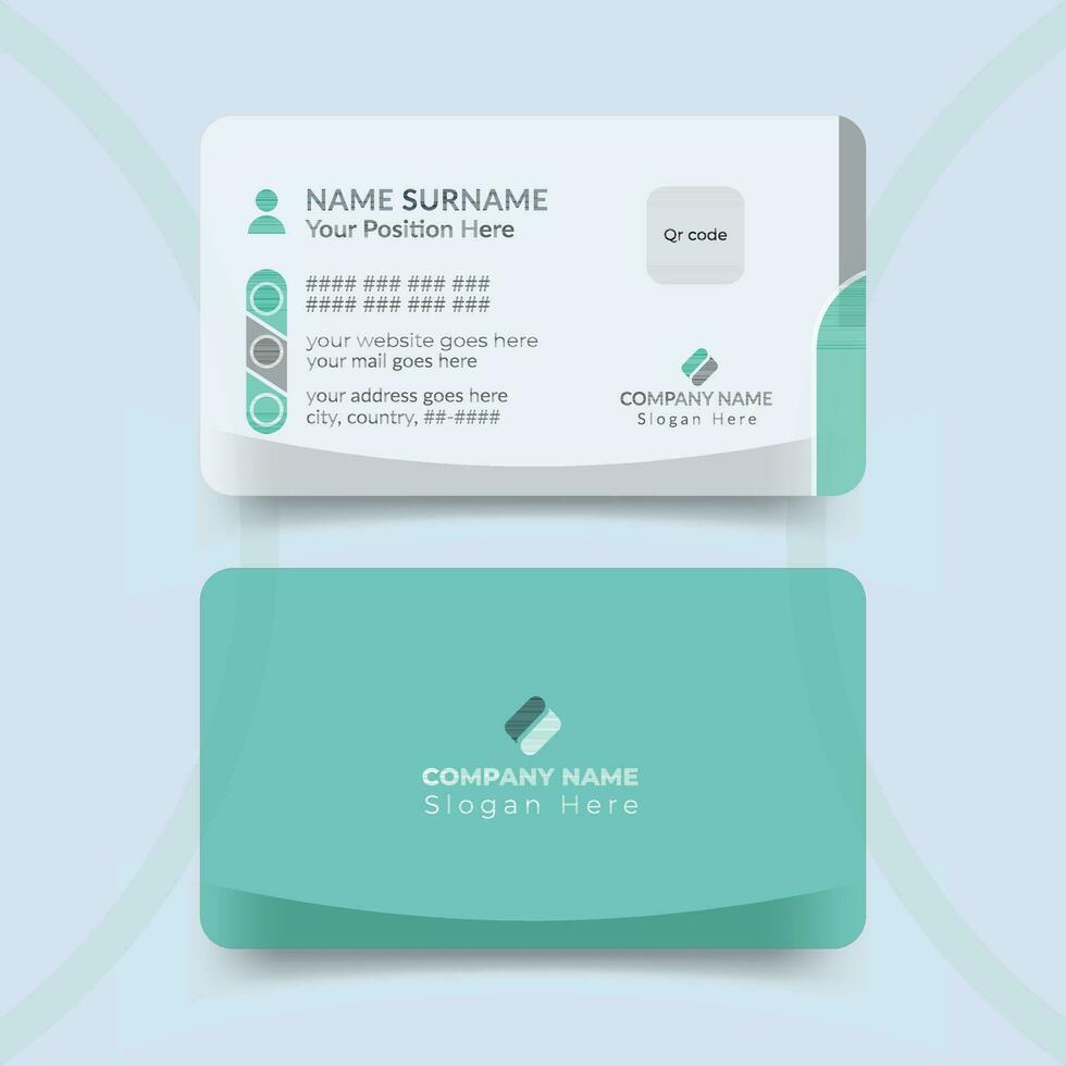 Minimal Individual Business Corporate Name Card Layout Template vector