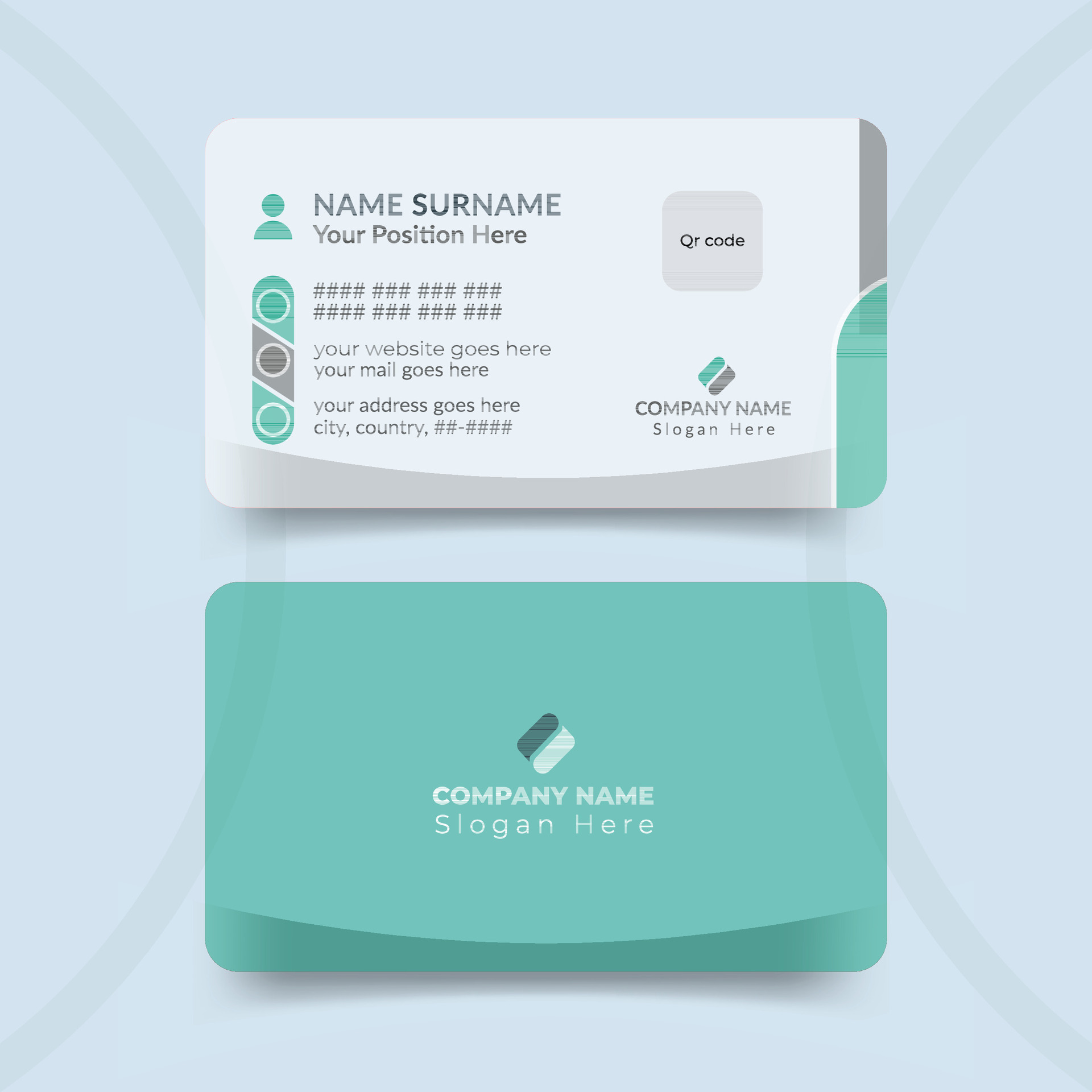 Minimal Individual Business Corporate Name Card Layout Template minimal-individual-business-corporate-name-card-layout-template