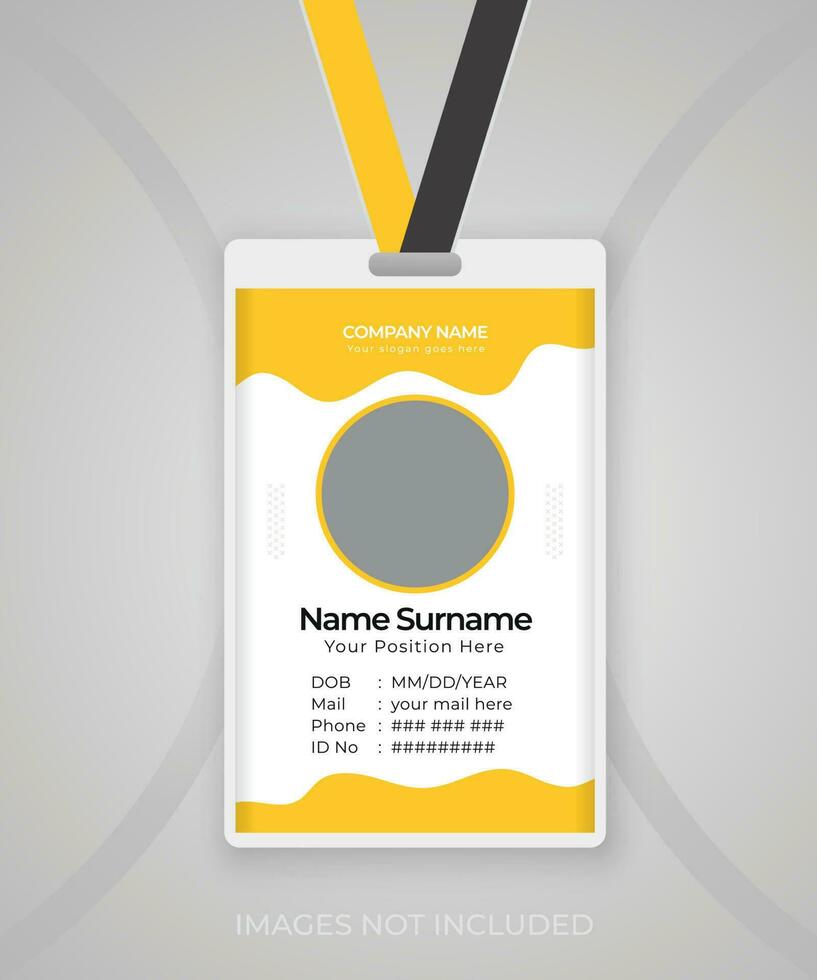 Modern office business id card template design vector