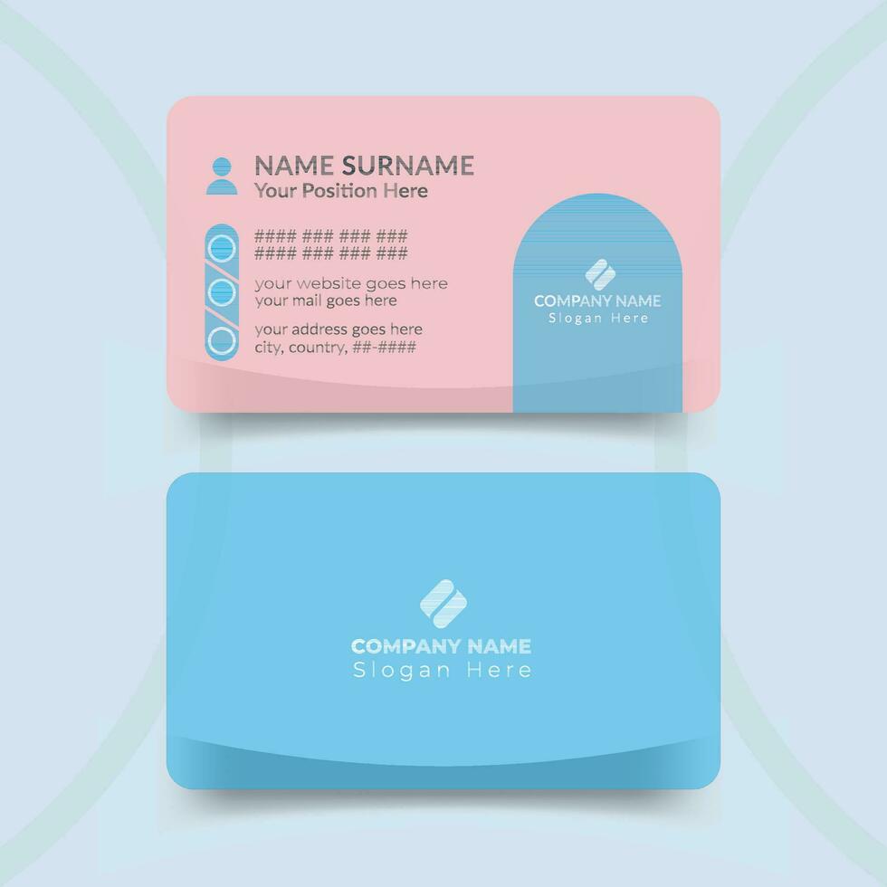 Minimal Individual Business Corporate Name Card Layout Template vector